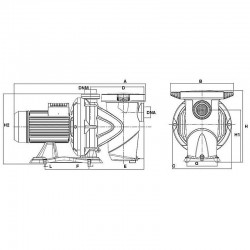 DAB Euroswim 300T 38m3/h H10m 3,0HP 400V