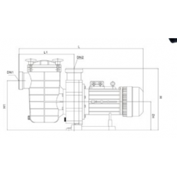 AQUAFILT 50m3/h H8m 3HP 230V/400V