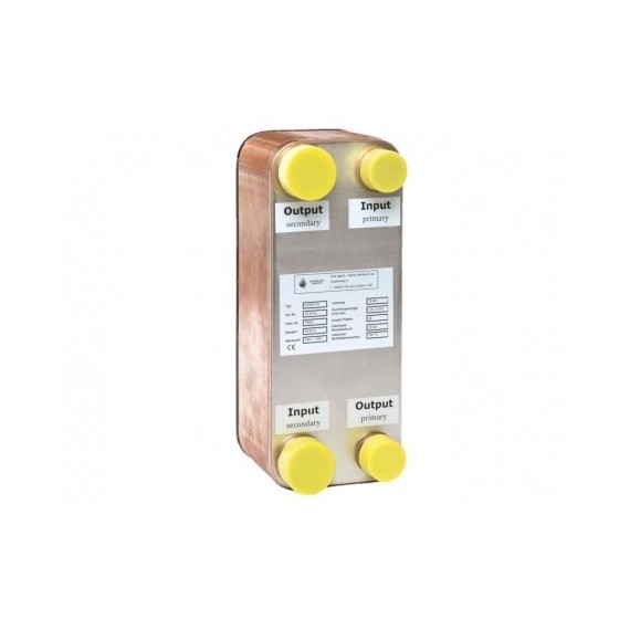 Lemezes hőcserélő D-PWT 30 kW / 55°C forrasztott