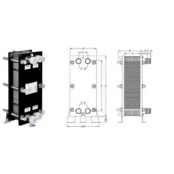 Lemezes hőcserélő Power X-PWT 415-VA - 100 kW - 70°C