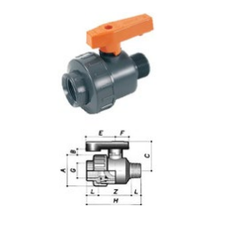 Golyóscsap KM/BM D3/8" x 3/8"