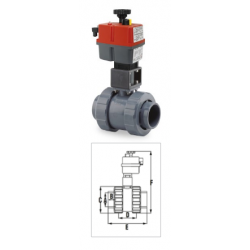 Motoros golyóscsap PTFE BB D40
