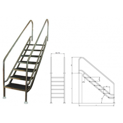 Medence lépcső 500 - 1600-1800