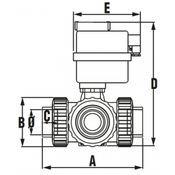 Motoros golyóscsap 3 utas...