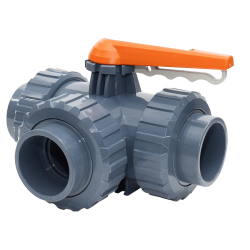 Golyóscsap 3 utas PTFE "T" D63